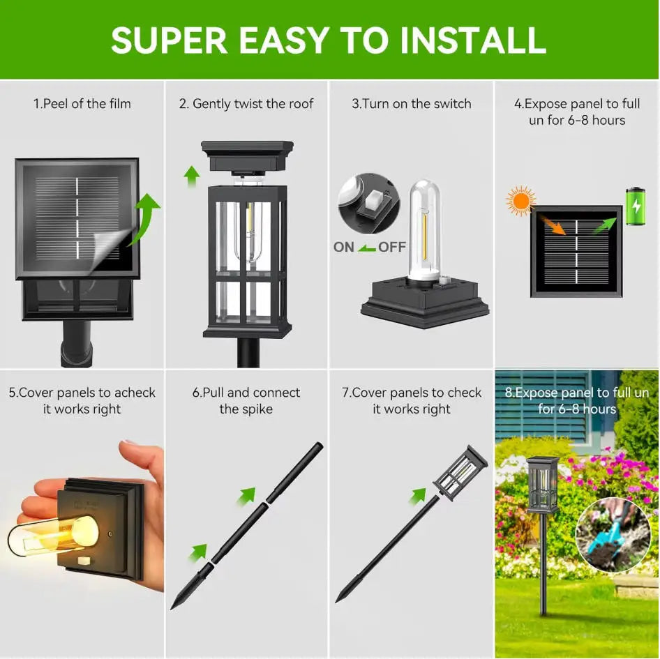 Outdoor Solar Lamp Landscape Lighting for Garden Yard