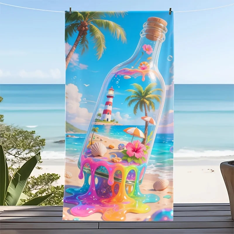 Pattern Beach Towel Quick Dry Microfiber Large Towel
