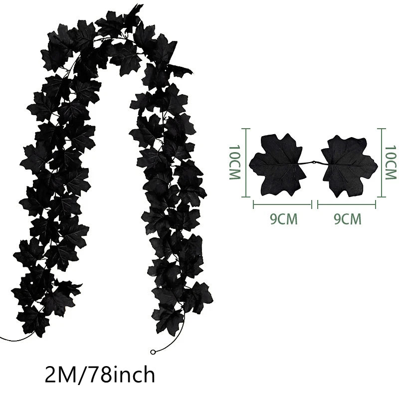 100/200CM Autumn Artificial Maple Leaf Garland Vine