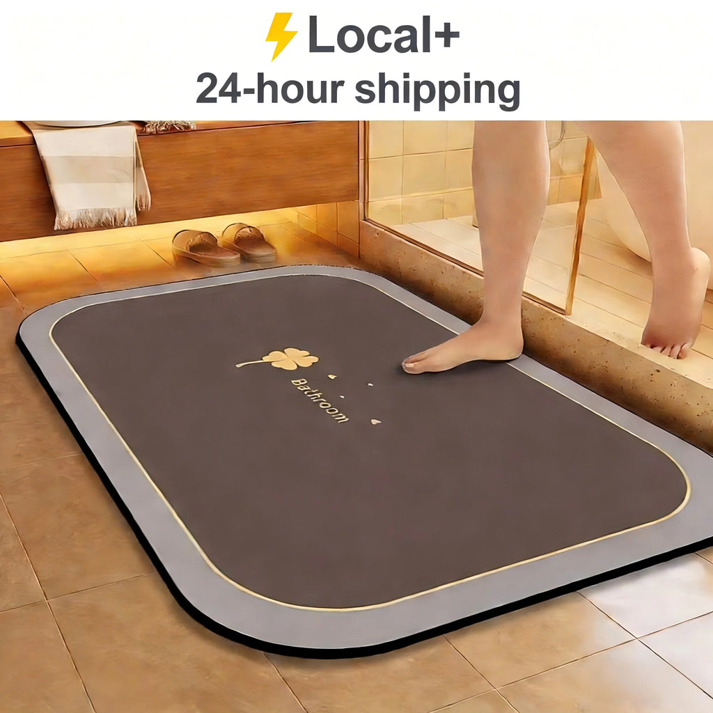 1pc Diatomite Bath Mat Quick Dry Super Absorbent Non-slip Floor Mat for Bathroom Shower Kitchen Pet Feeding