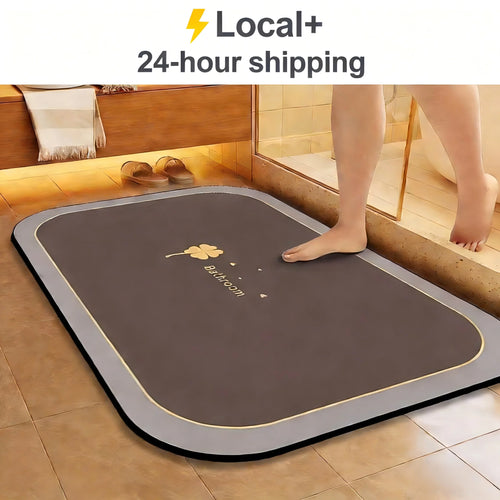 1pc Diatomite Bath Mat Quick Dry Super Absorbent Non-slip Floor Mat for Bathroom Shower Kitchen Pet Feeding