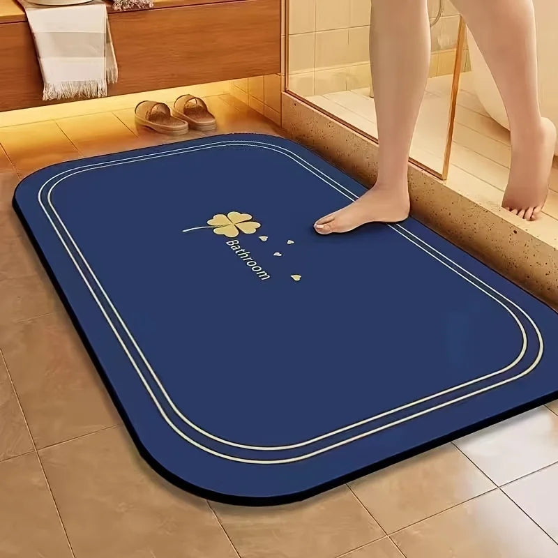 1pc Diatomite Bath Mat Quick Dry Super Absorbent Non-slip Floor Mat for Bathroom Shower Kitchen Pet Feeding
