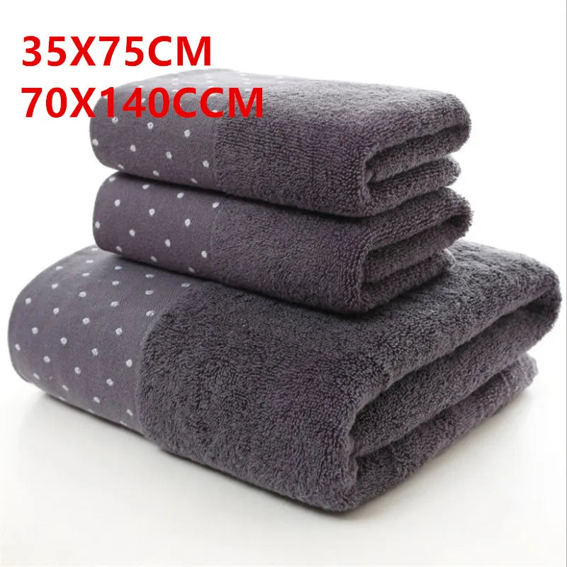 100% Cotton Bath Towel Set Luxury Quick Drying