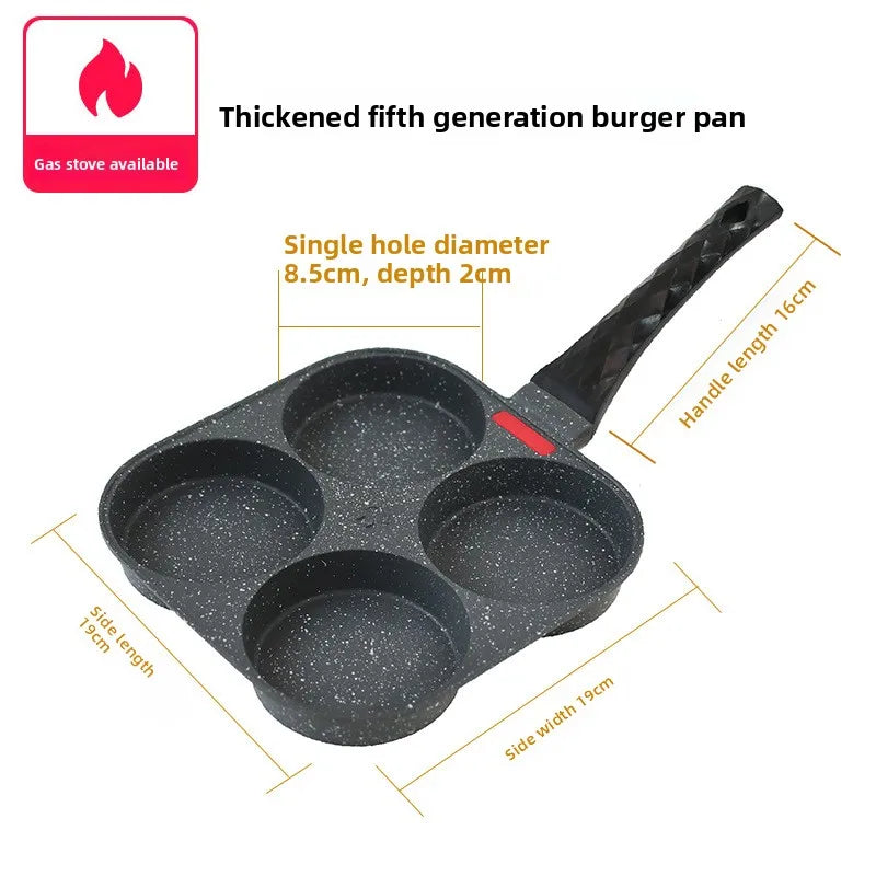 Best-selling Maifan stone four-hole non-stick frying pan