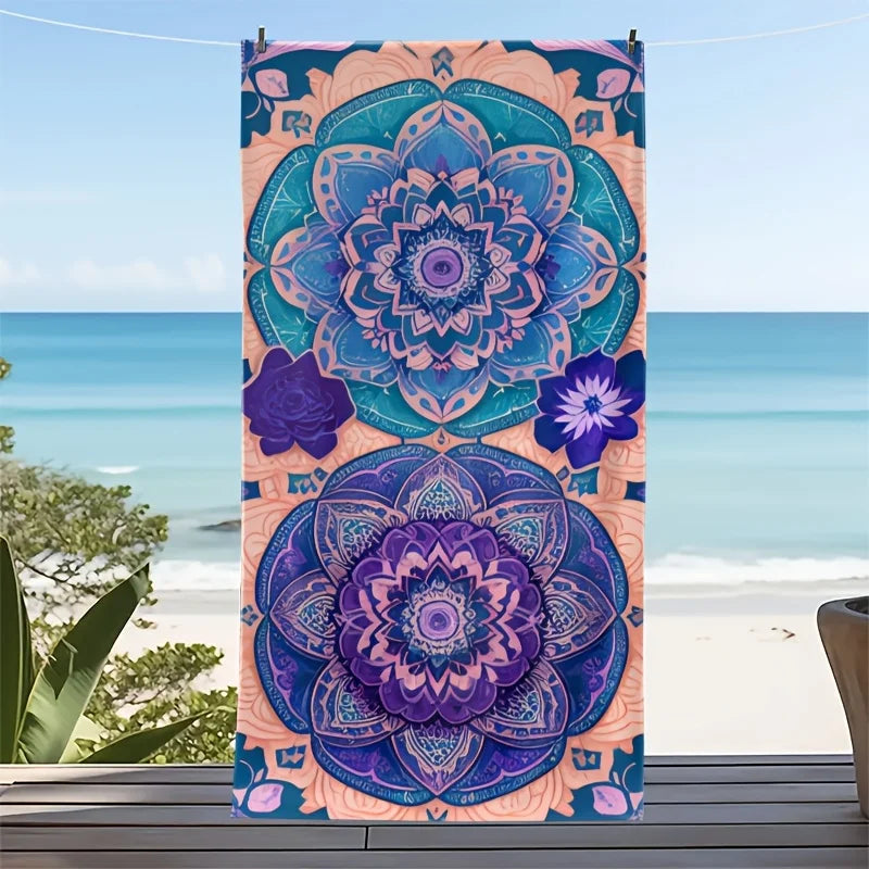 Pattern Beach Towel Quick Dry Microfiber Large Towel