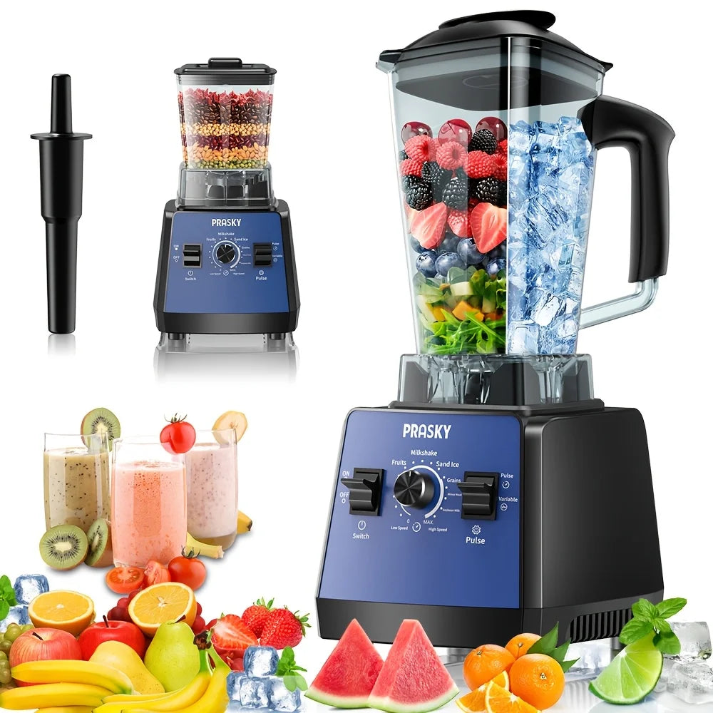 PRASKY 2400W Blender and Grinder Combo 25000RPM