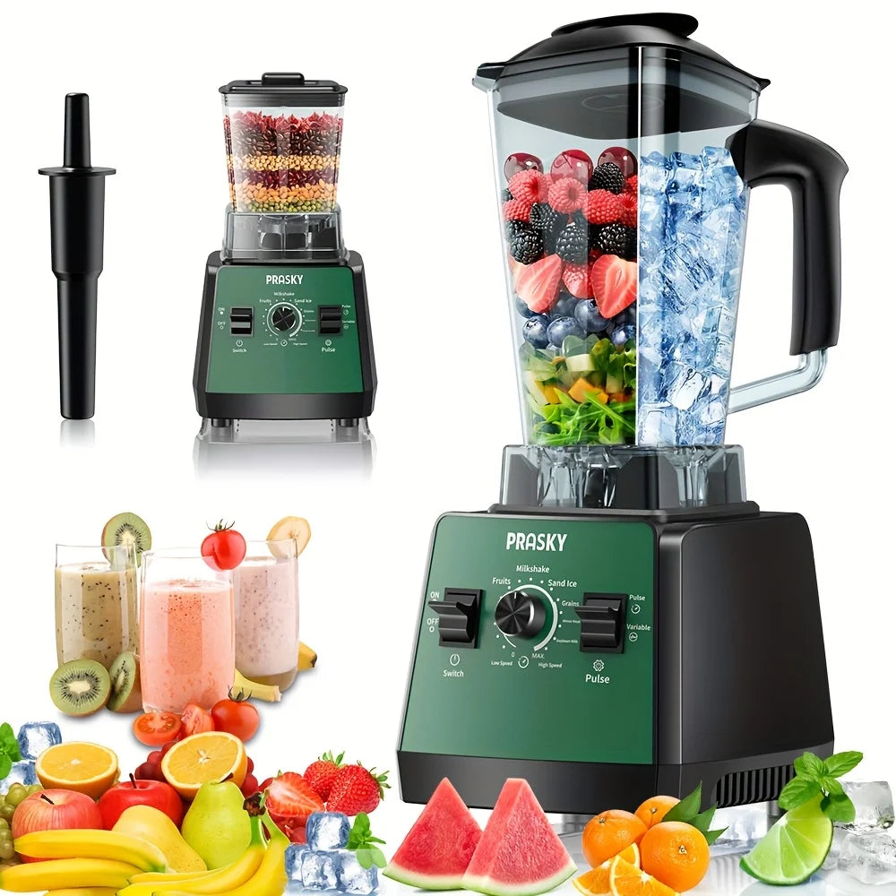 PRASKY 2400W Blender and Grinder Combo 25000RPM