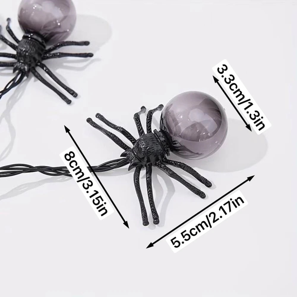10LED Spider String Lights Halloween Decorations Battery Powered  Indoor Outdoor