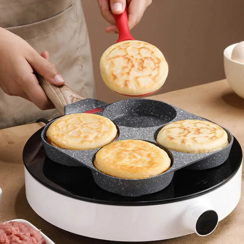 Best-selling Maifan stone four-hole non-stick frying pan