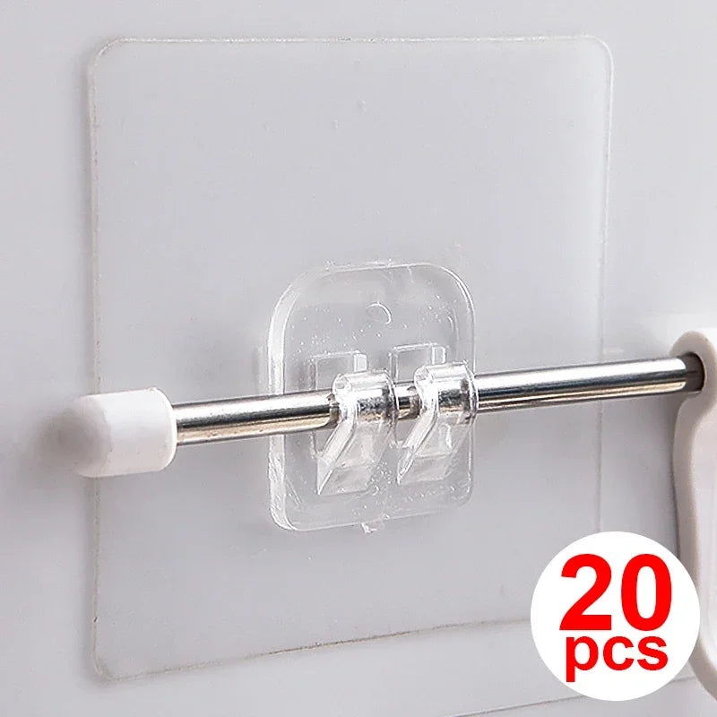 Seamless Adhesive Hooks Transparent Home Acrylic Strong Self Adhesive Hooks Bathroom Kitchen