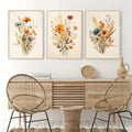 3pcs Frameless,Floral Poster Canvas Painting