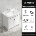 Bathroom Cabinet Modern Floor Standing  with Ceramic Basin and Space Aluminum Cabinet for Bathroom Washroom