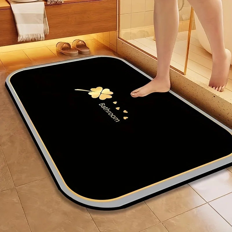 1pc Diatomite Bath Mat Quick Dry Super Absorbent Non-slip Floor Mat for Bathroom Shower Kitchen Pet Feeding