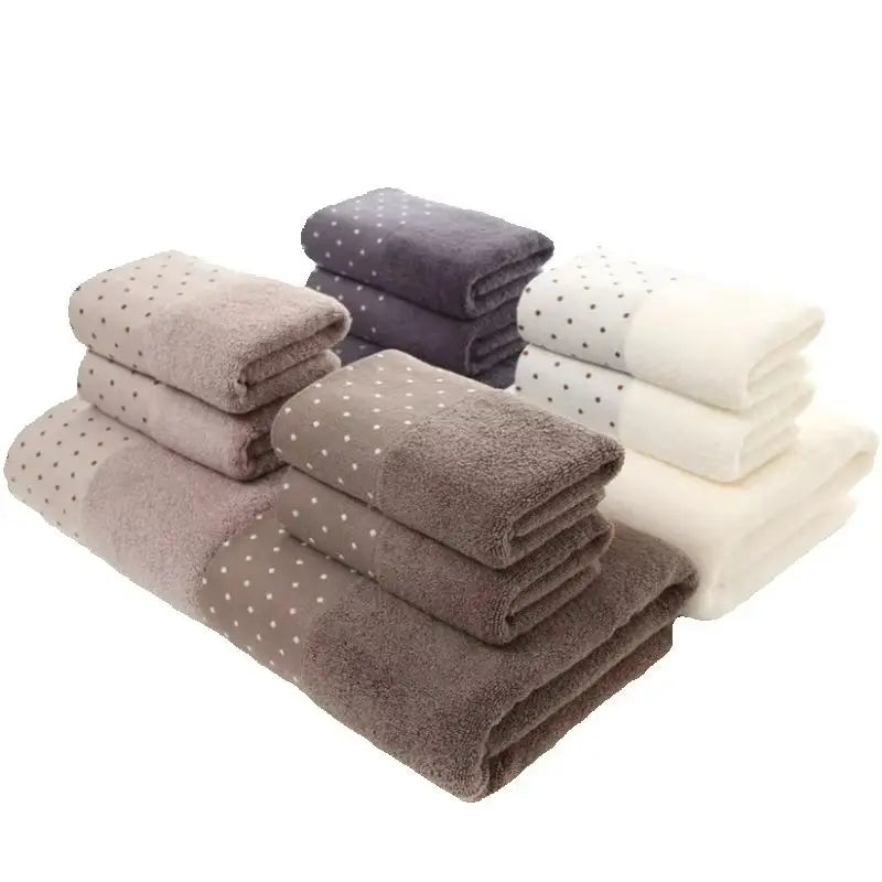100% Cotton Bath Towel Set Luxury Quick Drying