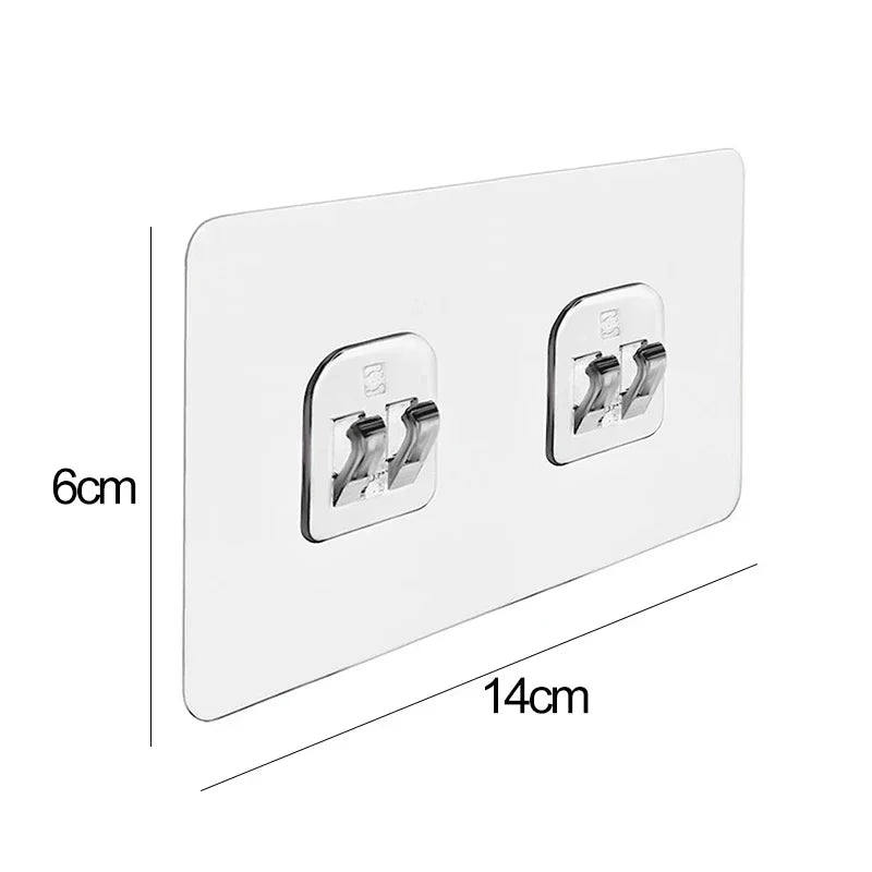 Seamless Adhesive Hooks Transparent Home Acrylic Strong Self Adhesive Hooks Bathroom Kitchen