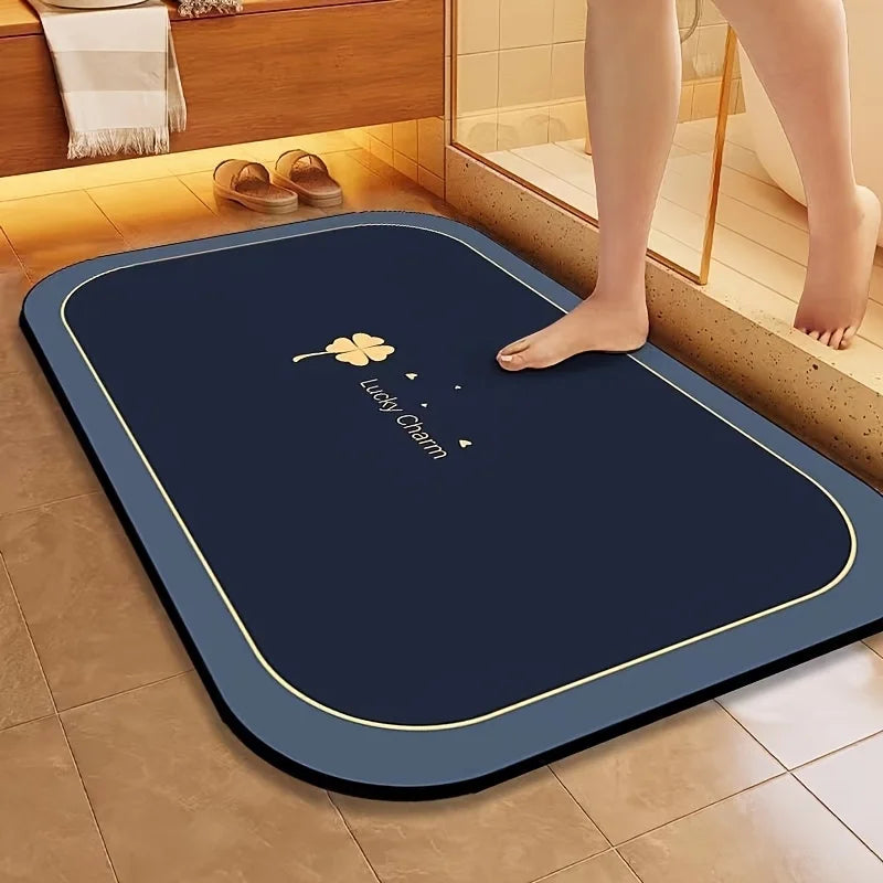 1pc Diatomite Bath Mat Quick Dry Super Absorbent Non-slip Floor Mat for Bathroom Shower Kitchen Pet Feeding