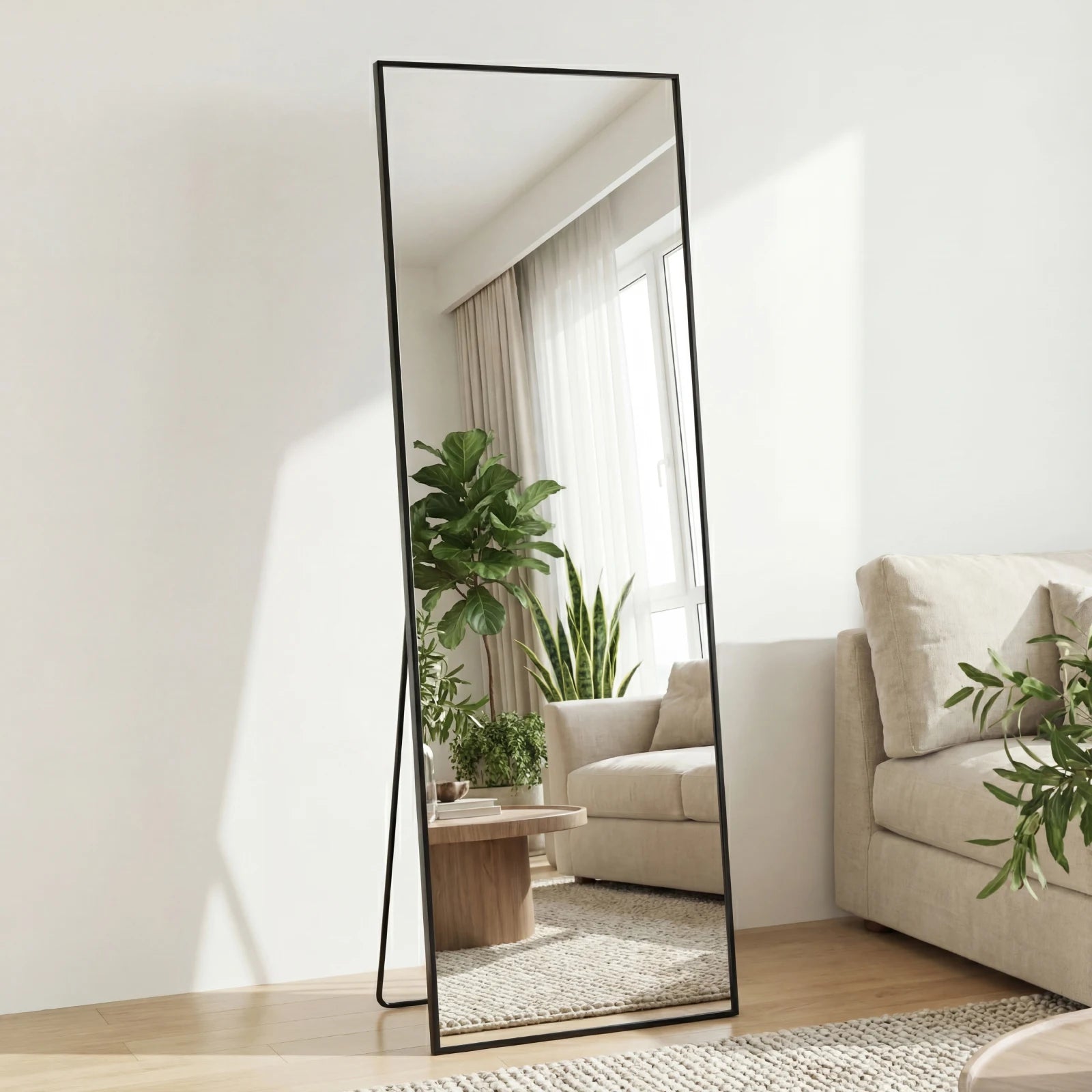 JHK 68"x26" Full Length Mirror with Stand Floor Free Standing Aluminum Frame