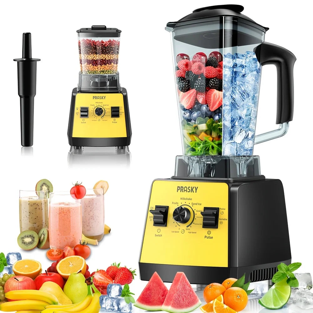 PRASKY 2400W Blender and Grinder Combo 25000RPM