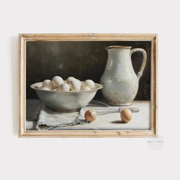 Country Kitchen Print Vintage Still Life Rustic Farmhouse Antique Kitchen Canvas printing wall decor