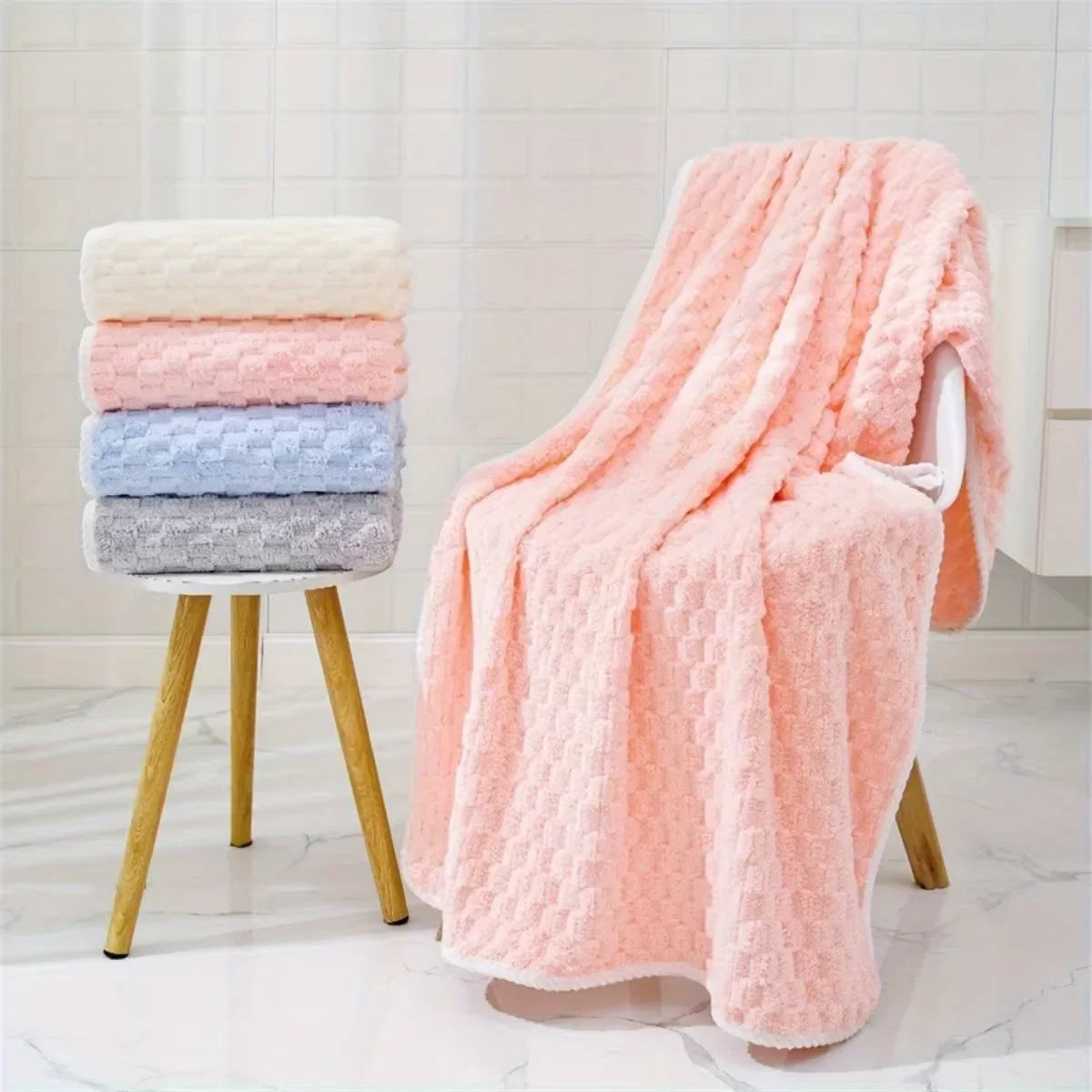 1PC Waffle Weave Bath Towels