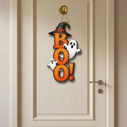 1Pcs Halloween Gate Sign Halloween  Wooden Pendants Decor