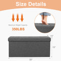 JHK Folding Storage Ottoman or Footstool Toy Box Bedroom