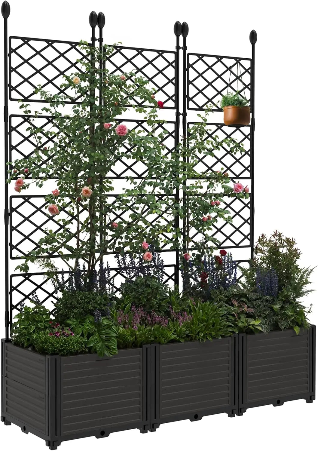 Plastic Planter Box w/ Trellis 5.25FT Tall