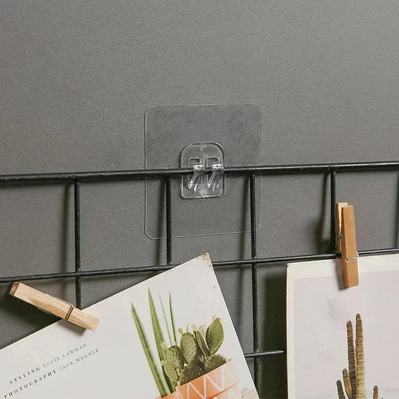 Seamless Adhesive Hooks Transparent Home Acrylic Strong Self Adhesive Hooks Bathroom Kitchen