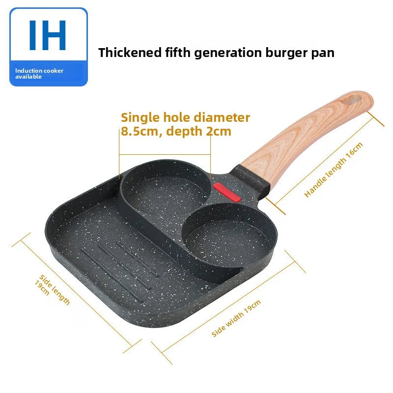 Best-selling Maifan stone four-hole non-stick frying pan