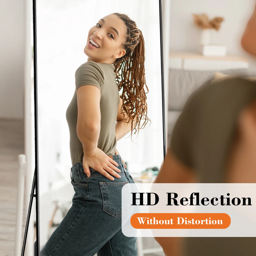 JHK 68"x26" Full Length Mirror with Stand Floor Free Standing Aluminum Frame