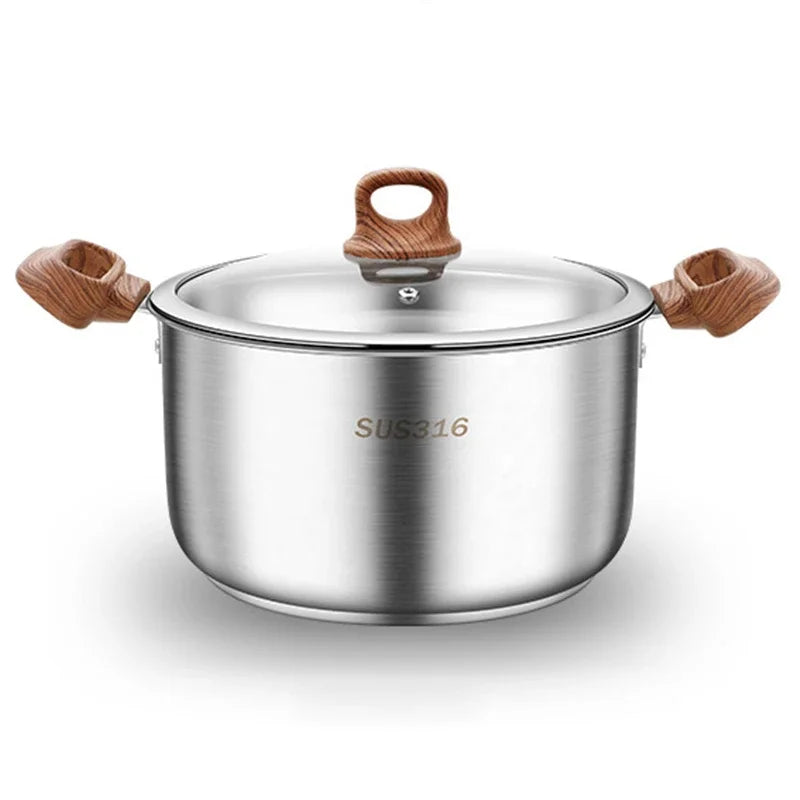 Thickened food grade 316 stainless steel pots Household induction cooker Special soup pot Congee cooking pots Steaming pot