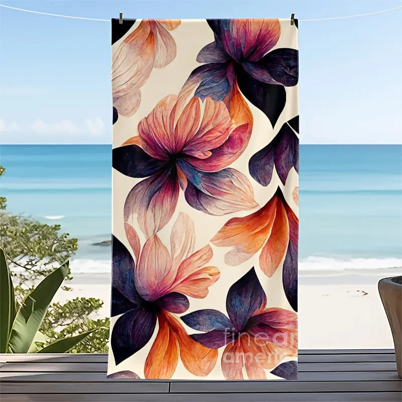Pattern Beach Towel Quick Dry Microfiber Large Towel