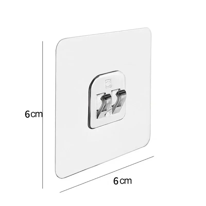 Seamless Adhesive Hooks Transparent Home Acrylic Strong Self Adhesive Hooks Bathroom Kitchen