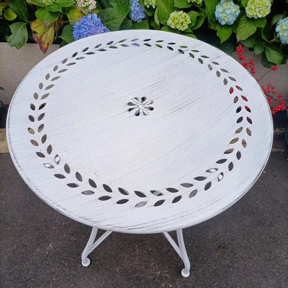 French Country Iron Table and Chairs Outdoor Patio Furniture
