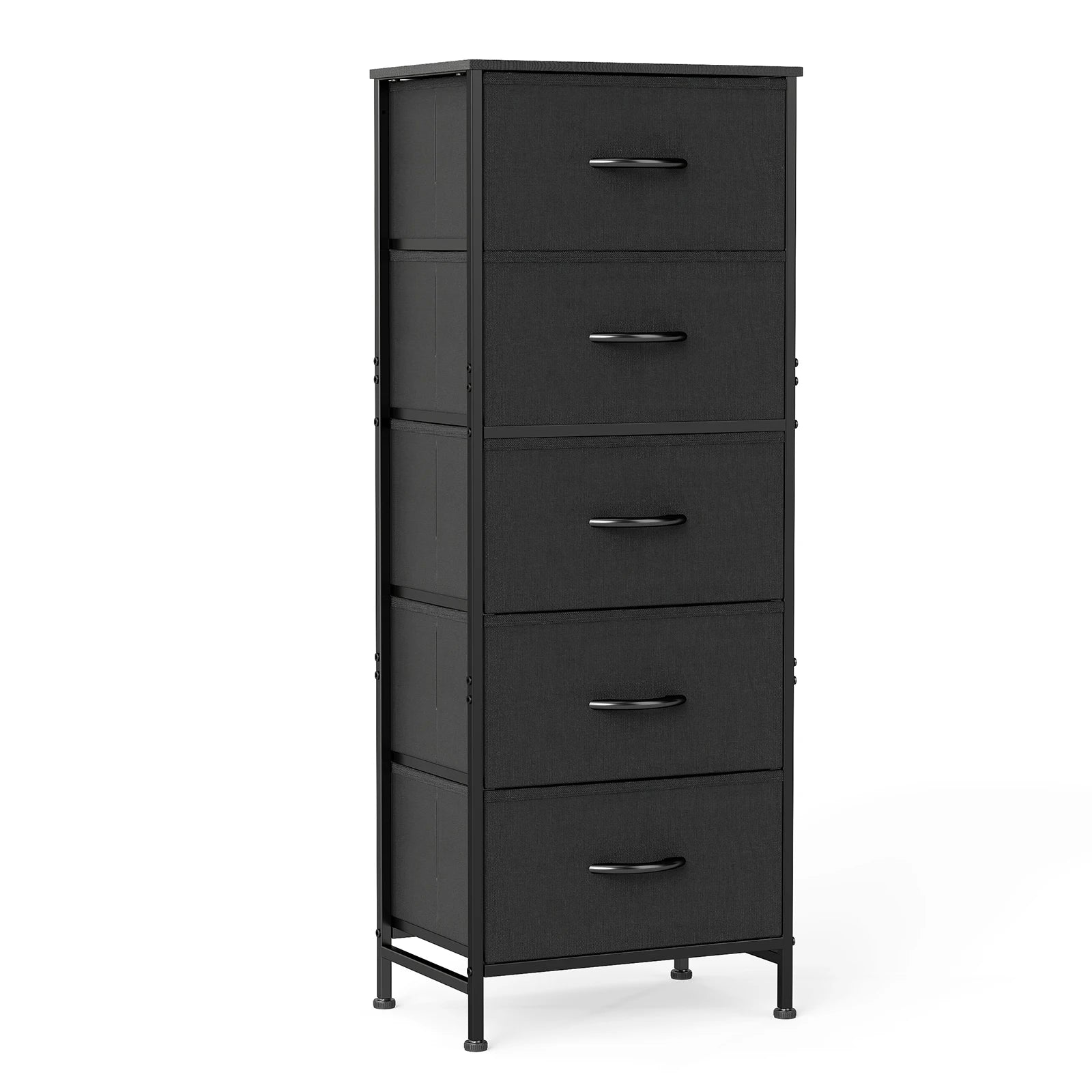 48IN Dresser For Bedroom With 5 Fabric Drawers  Steel Frame  Storage Cabinet Furniture