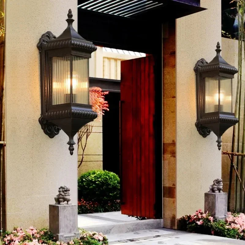 Vintage Outdoor Wall Light Waterproof Exterior Garden Yard