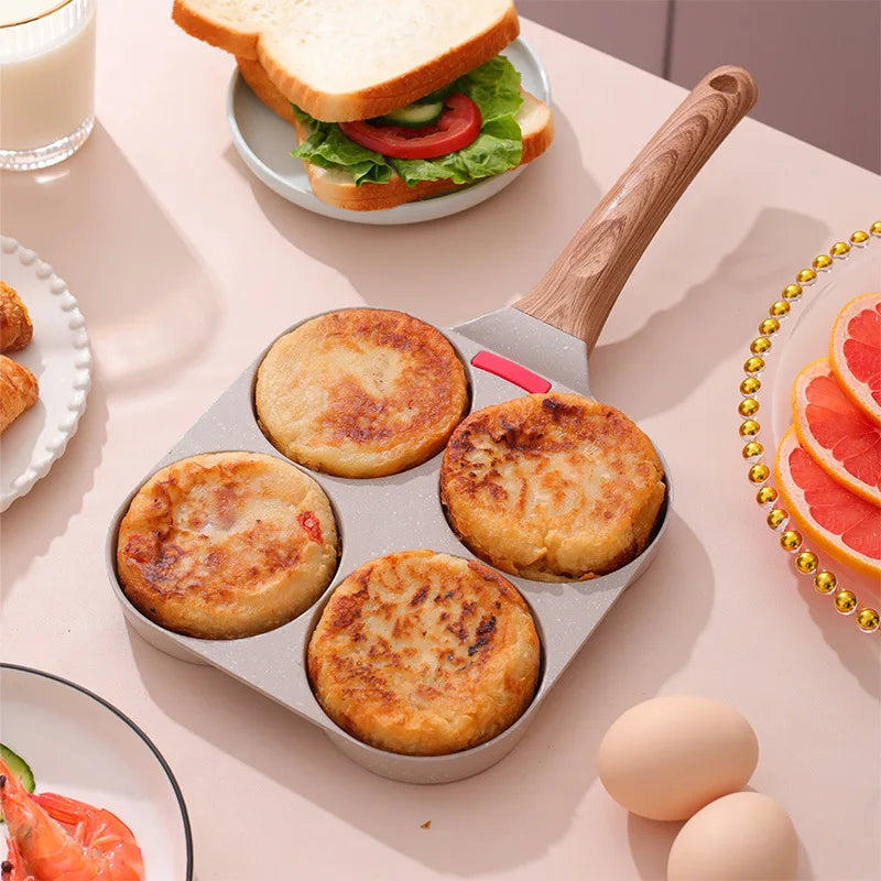 Best-selling Maifan stone four-hole non-stick frying pan