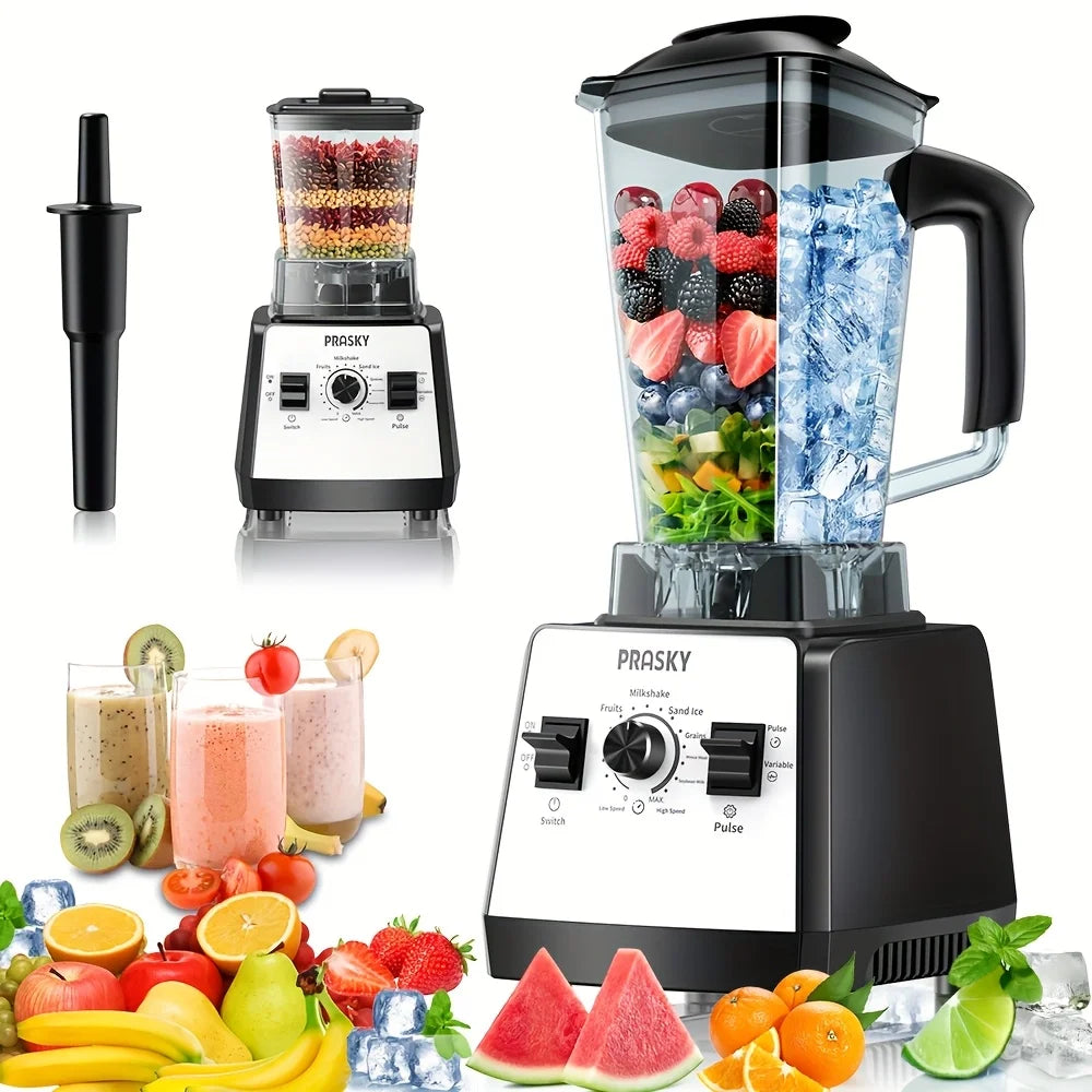 PRASKY 2400W Blender and Grinder Combo 25000RPM