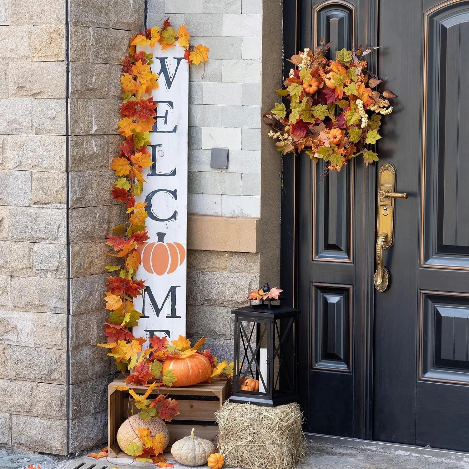 100/200CM Autumn Artificial Maple Leaf Garland Vine