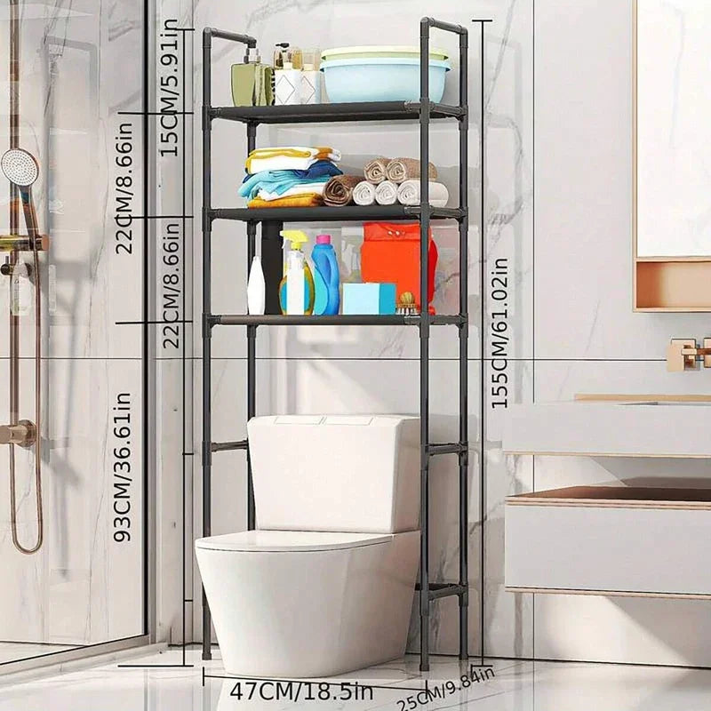 Bathroom Storage Rack Over The Toilet Shelf Multilayer Space Saver