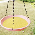 Round Shaped Birds Feeder Birdbath Bowl with Hanging Chain
