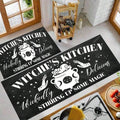 VIKAMA 1/2pcs Halloween Kitchen Rug Witch Outdoor Non-Slip Doormat
