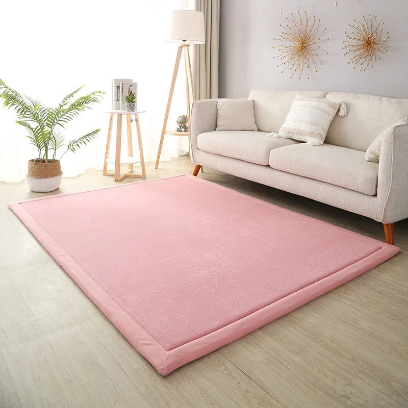 Thick Coral Fleece Carpet for Living Room  Bedroom,or Baby Room.