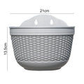 Imitation Rattan Weaving Creative Flower Planter Garden Wall Hanging