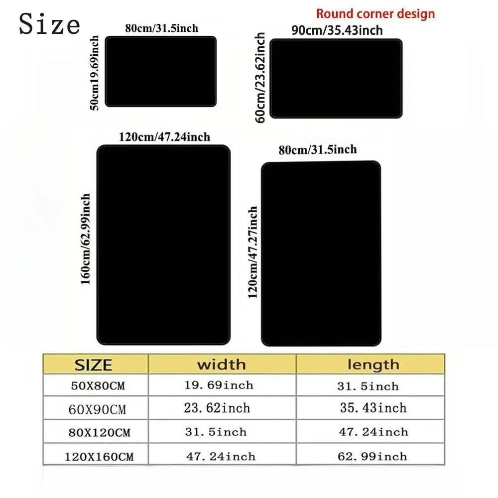 Square Felt Area Rug Non Slip Waterproof Front Door Entry Floor Carpet