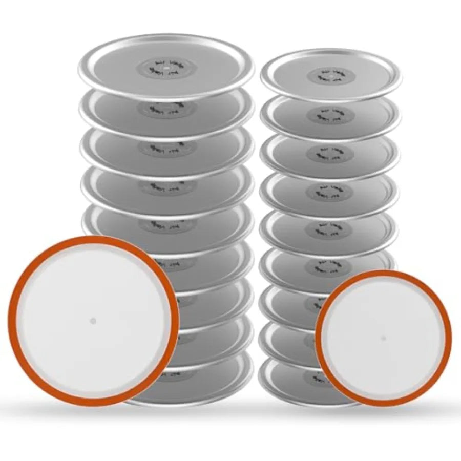 Mason Jar Lids 20 Pack: 10 Wide Mouth + 10 Regular Mouth