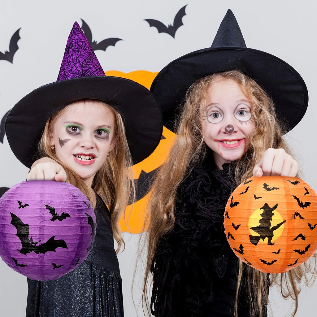 5pcs Halloween 3D Paper Pumpkin Lantern Set Foldable