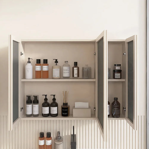 22 Inch Multifunctional Arc Angle Bathroom Mirror Cabinet
