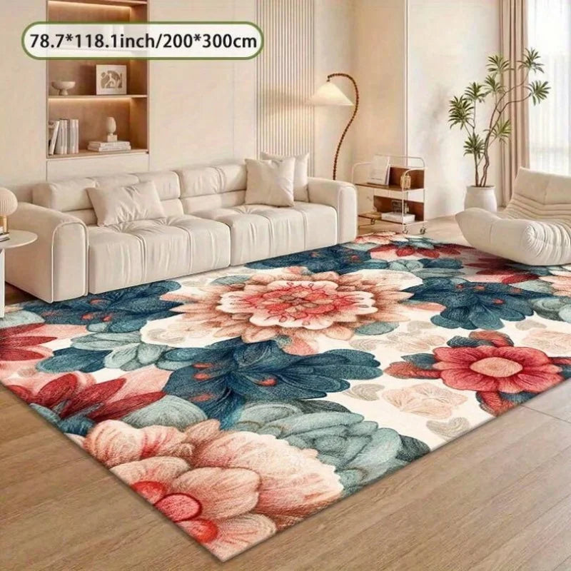 Square Felt Area Rug Non Slip Waterproof Front Door Entry Floor Carpet