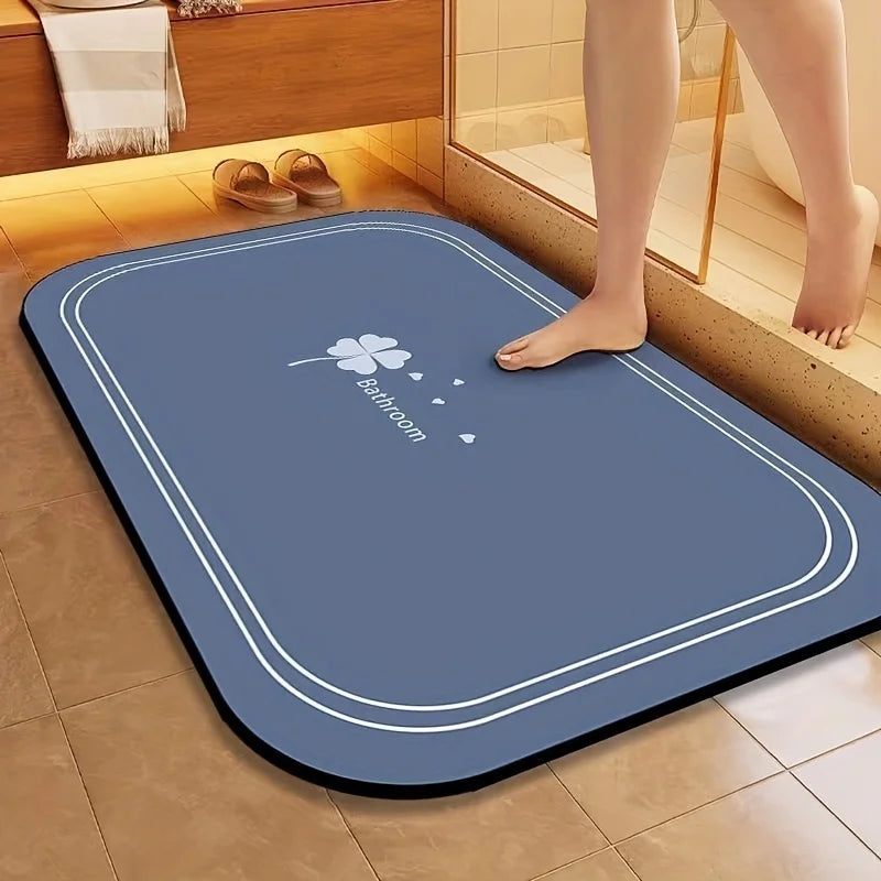 1pc Diatomite Bath Mat Quick Dry Super Absorbent Non-slip Floor Mat for Bathroom Shower Kitchen Pet Feeding